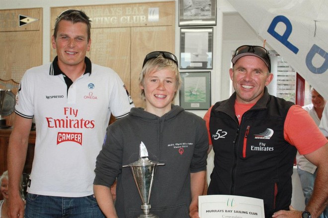 Tauranga Cup winner 2012 - Isaac McHardie (HYC) - Stack 2012  New Zealand P-Class Nationals    © John Adair